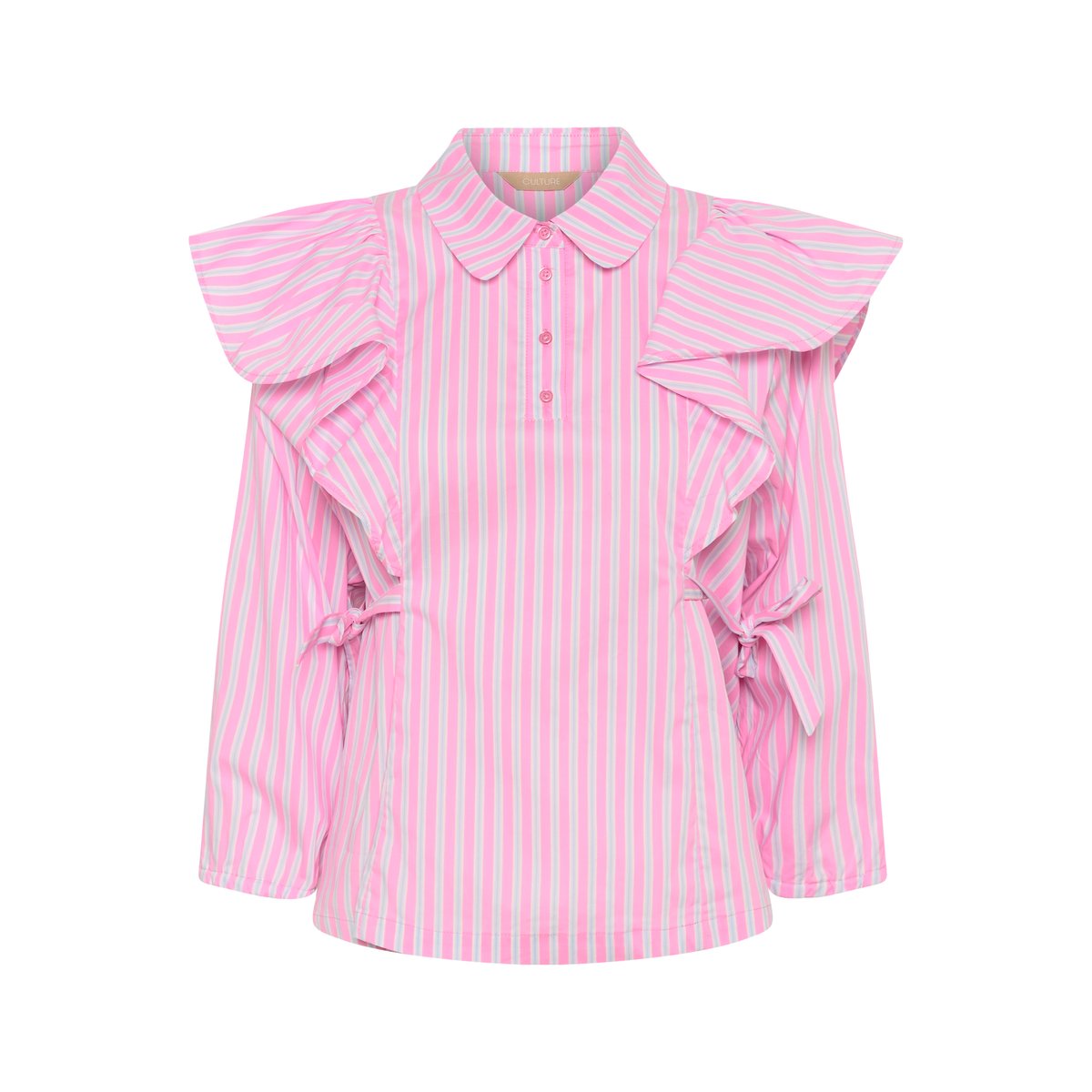 Blouse à manches courtes rose pink stripe, CULTURE