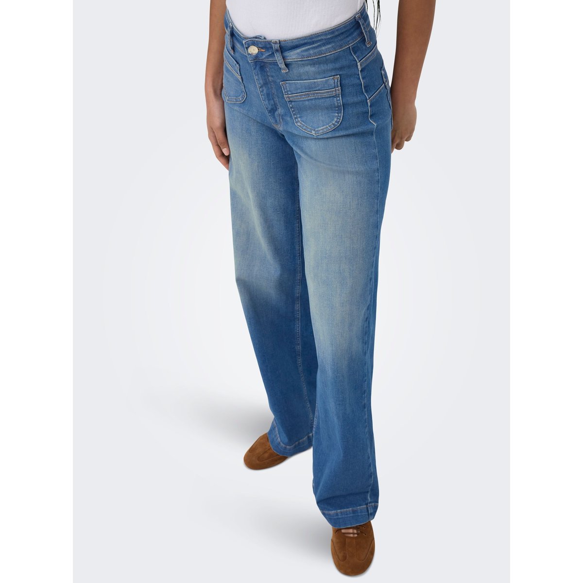 Jean À Jambe Large medium blue denim, ONLY