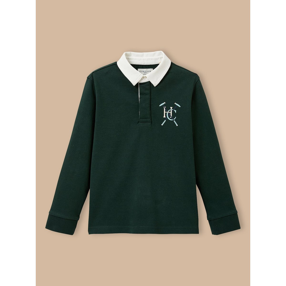 Polo rugby vert anglais, CYRILLUS