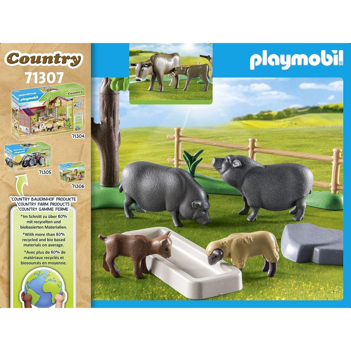 -Animaux de la ferme multicolore, PLAYMOBIL