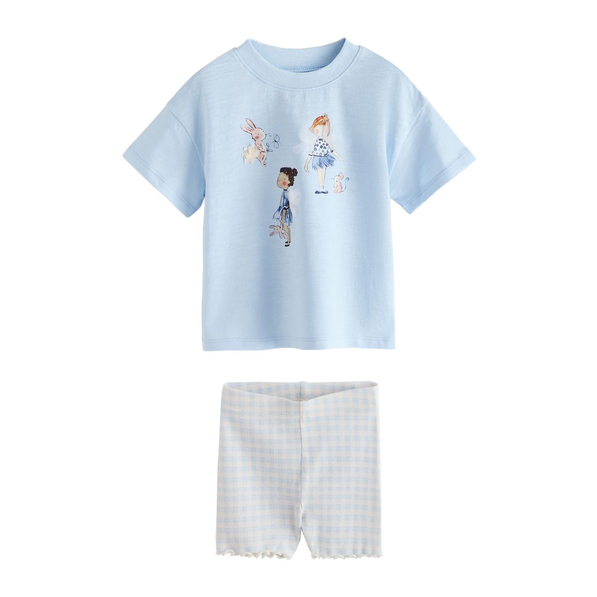 Short cycliste et haut, lot de 2 bleu/rose, NEXT