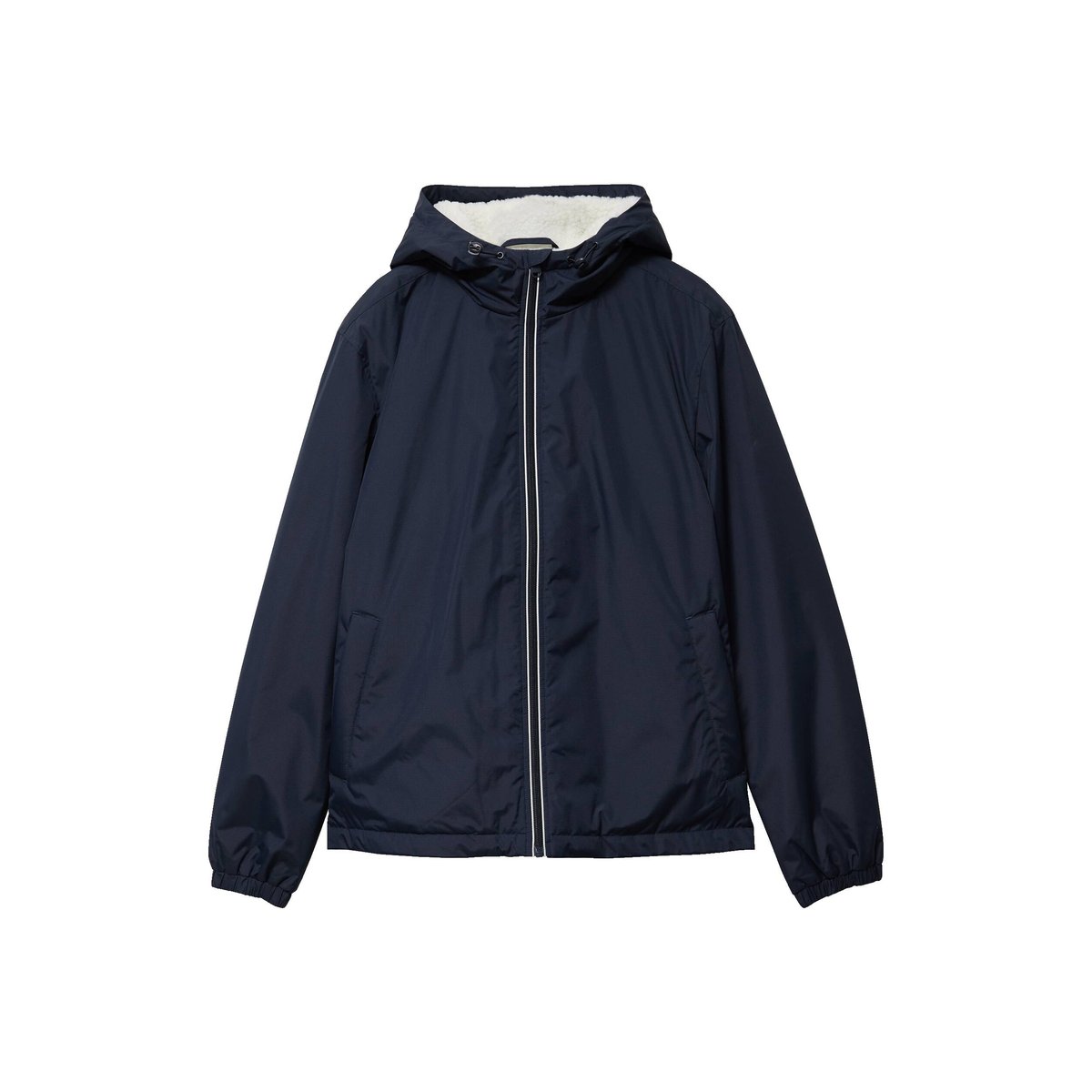 Parka courte droite effet polaire bleu marine, BONOBO