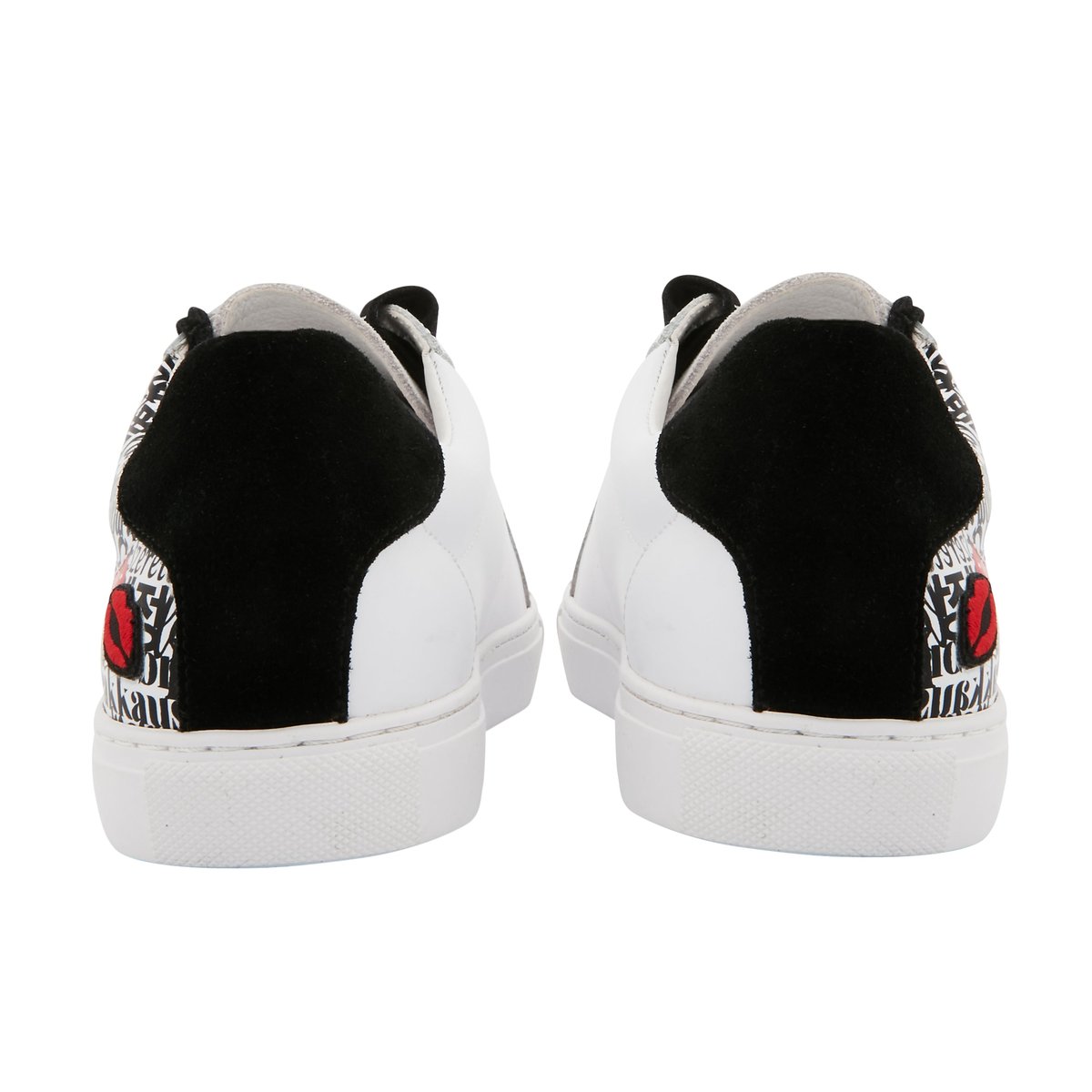 Baskets En Cuir Simone International Love blanc, BONS BAISERS