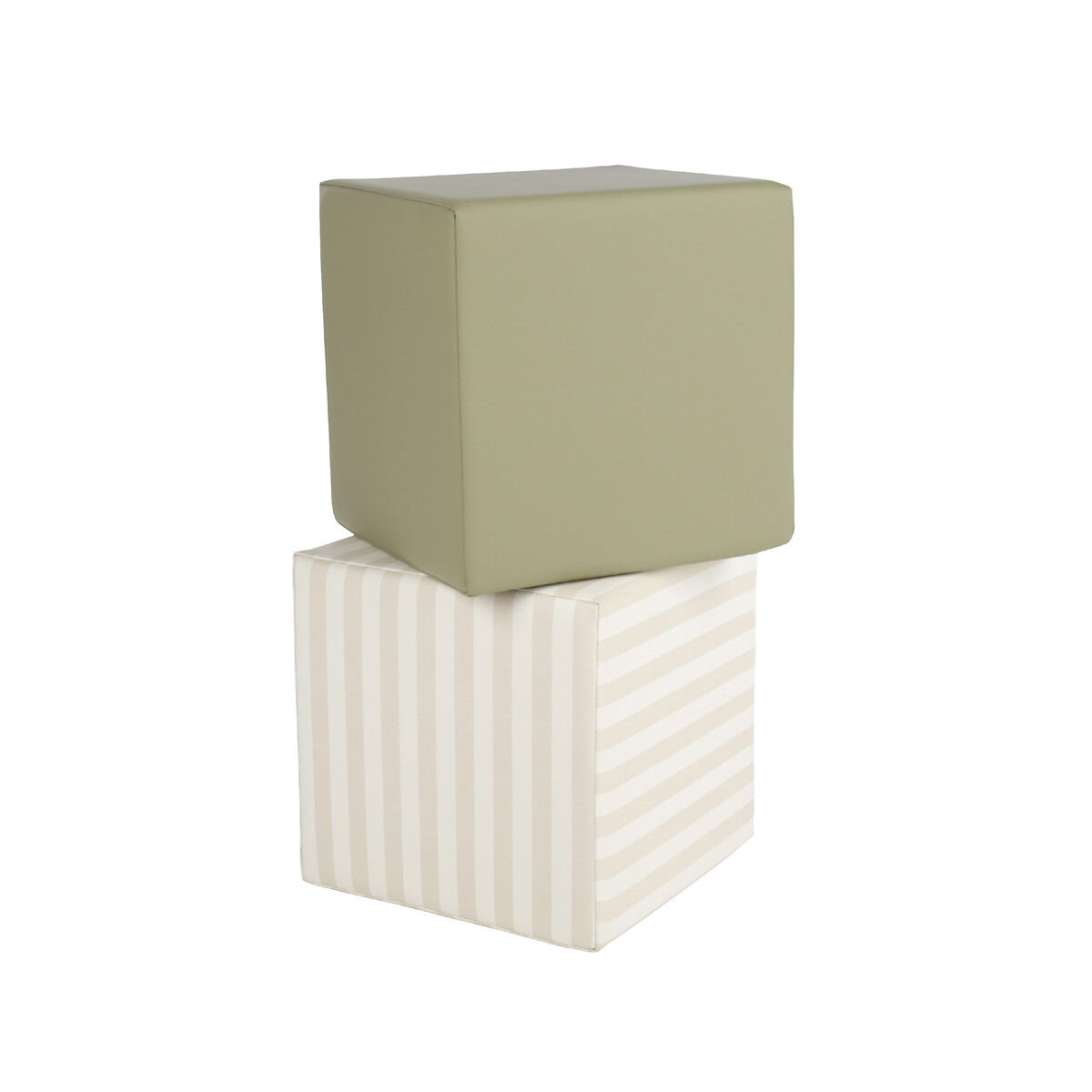 Soft Play 2-Piece Block Set green striped, CUDDLECO