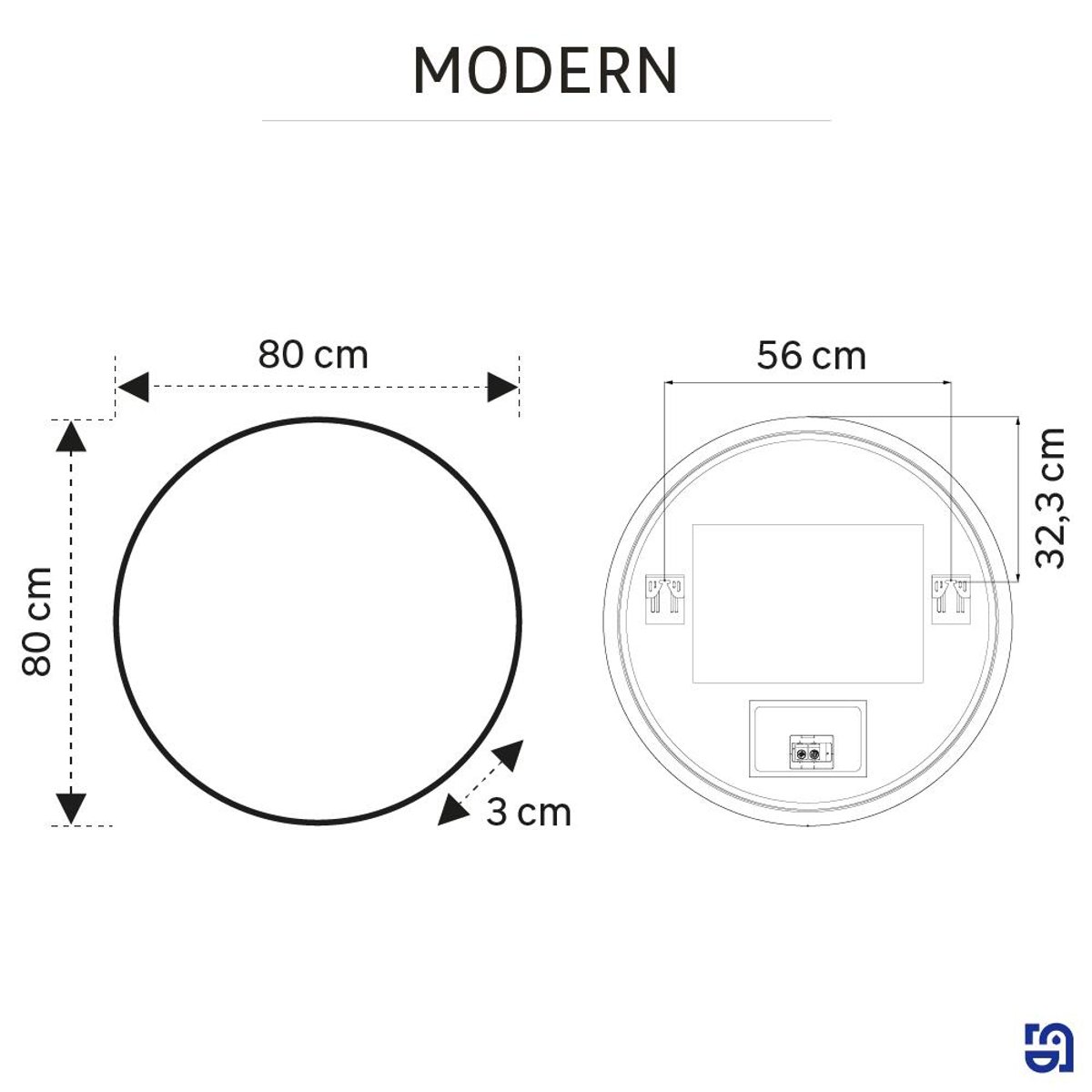 Miroir lumineux anti-buée, MODERN transparent, SENSEA