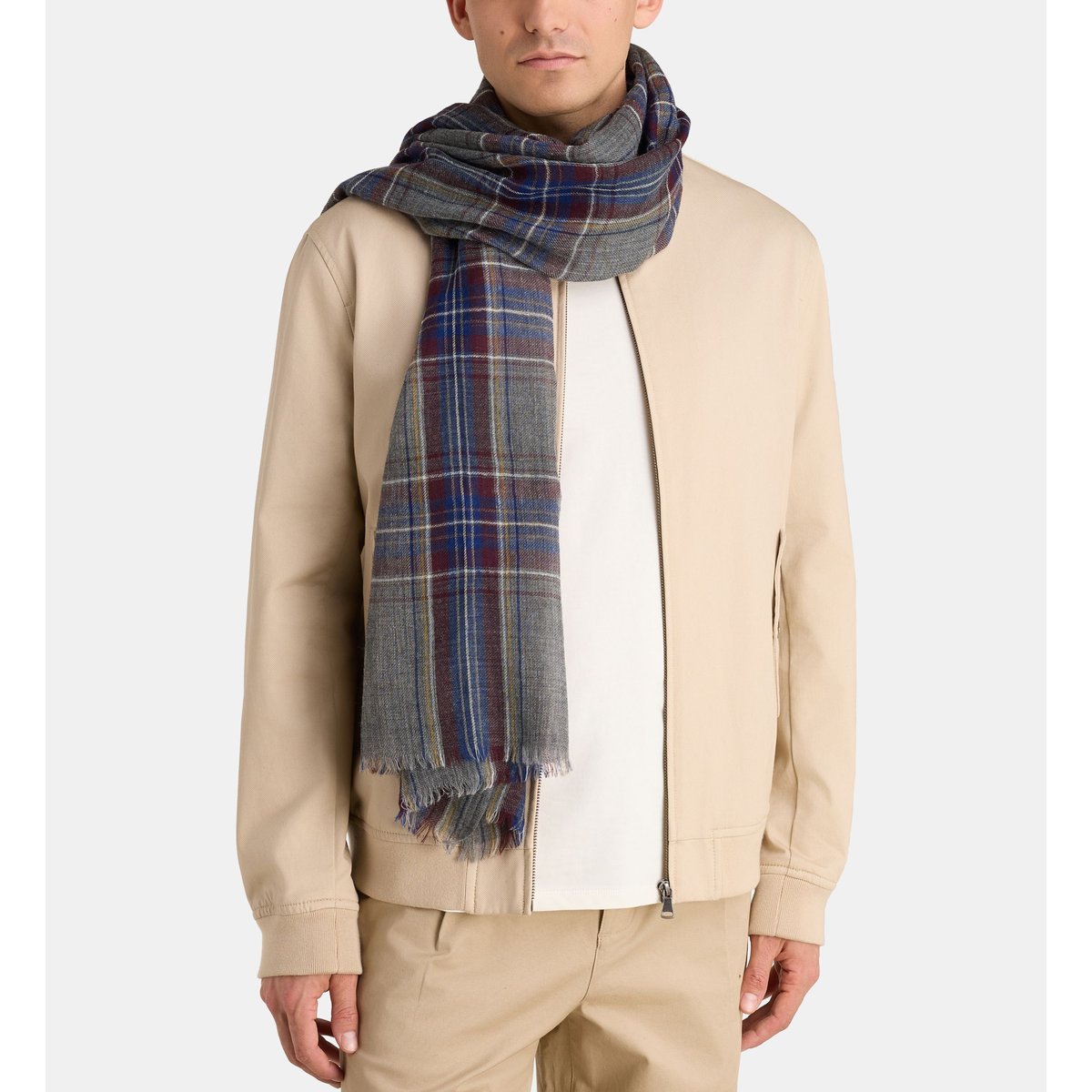 Echarpe berger carreaux gris, GALERIES LAFAYETTE