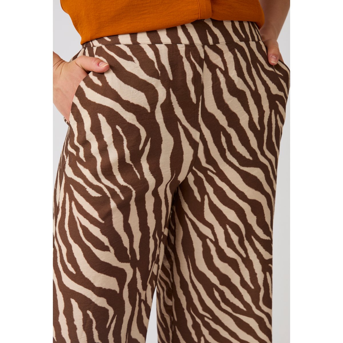 Pantalon 7/8ème imprimé animalier Climatyl marron animalier, DAMART