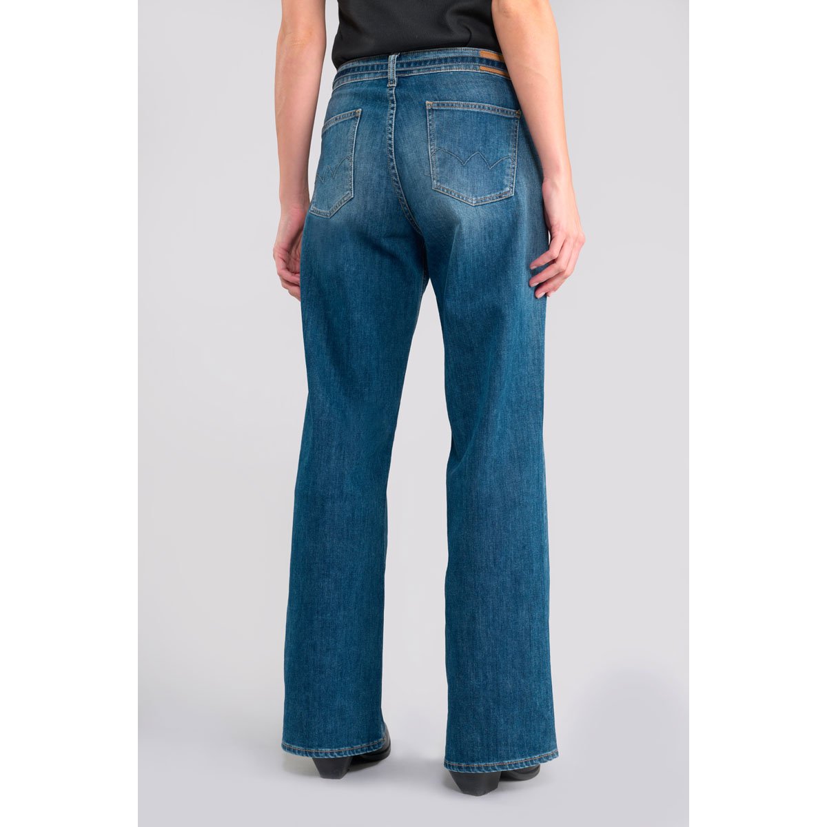 Jeans loose, large wide leg , longueur 34 blue, LE TEMPS DES CERISES