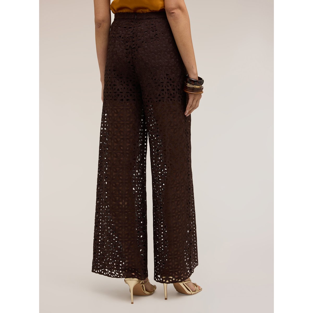 Pantalon palazzo marron, MOTIVI