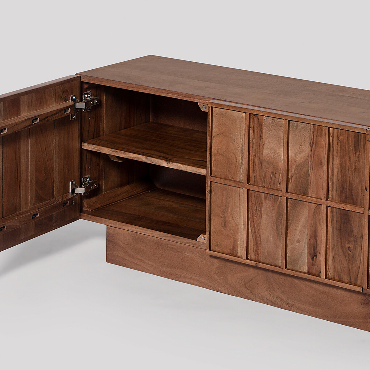 Sandon Acacia Wood 3 Door Media Unit dark acacia wood, SWOON