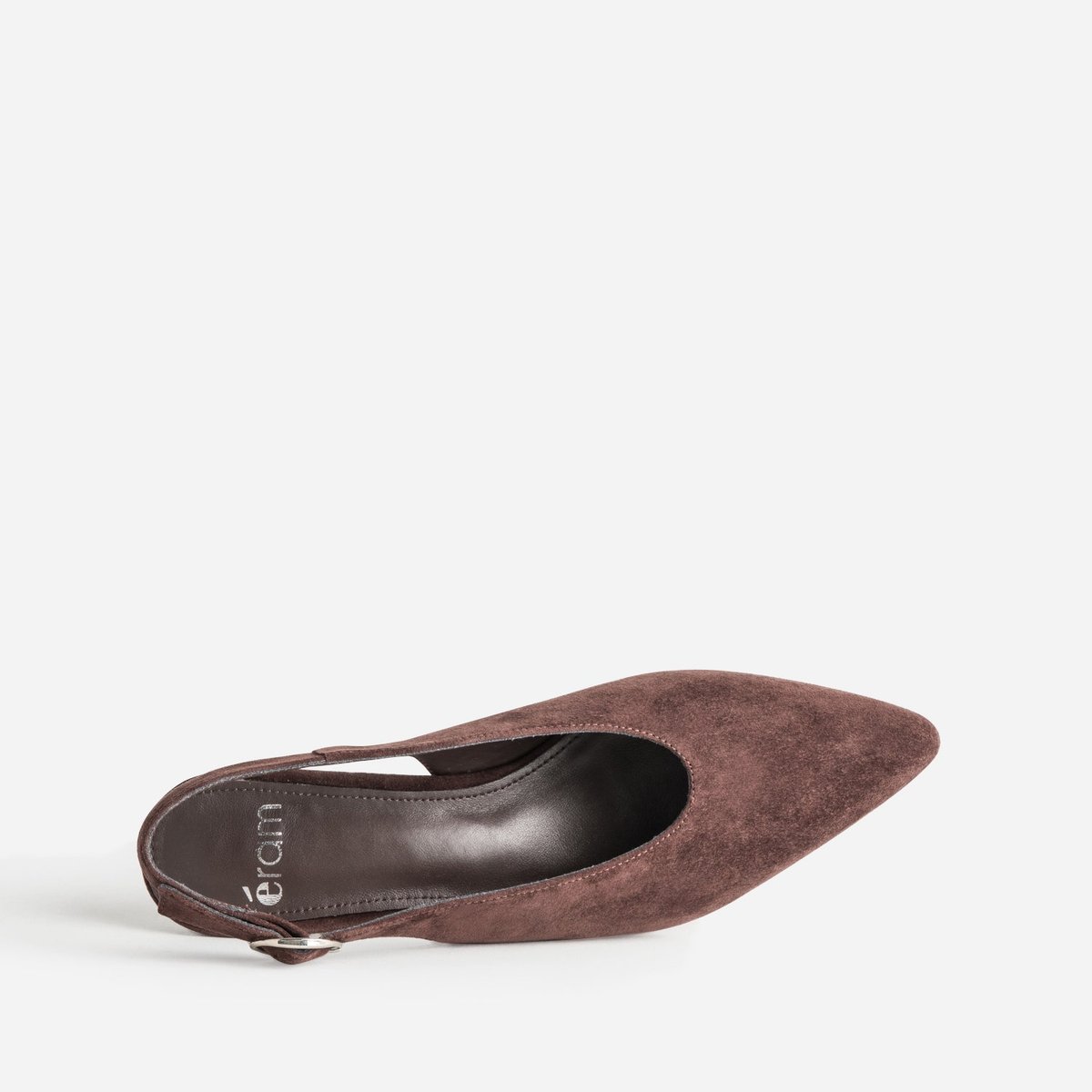 Escarpin en cuir ARMELLE chocolat, ERAM