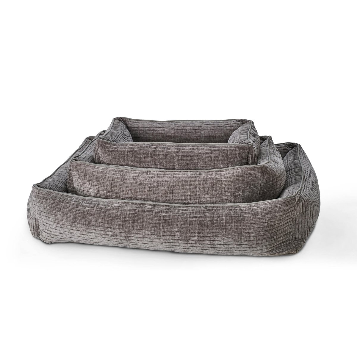 Panier design en velours côtelé NOVA gris, LABONI
