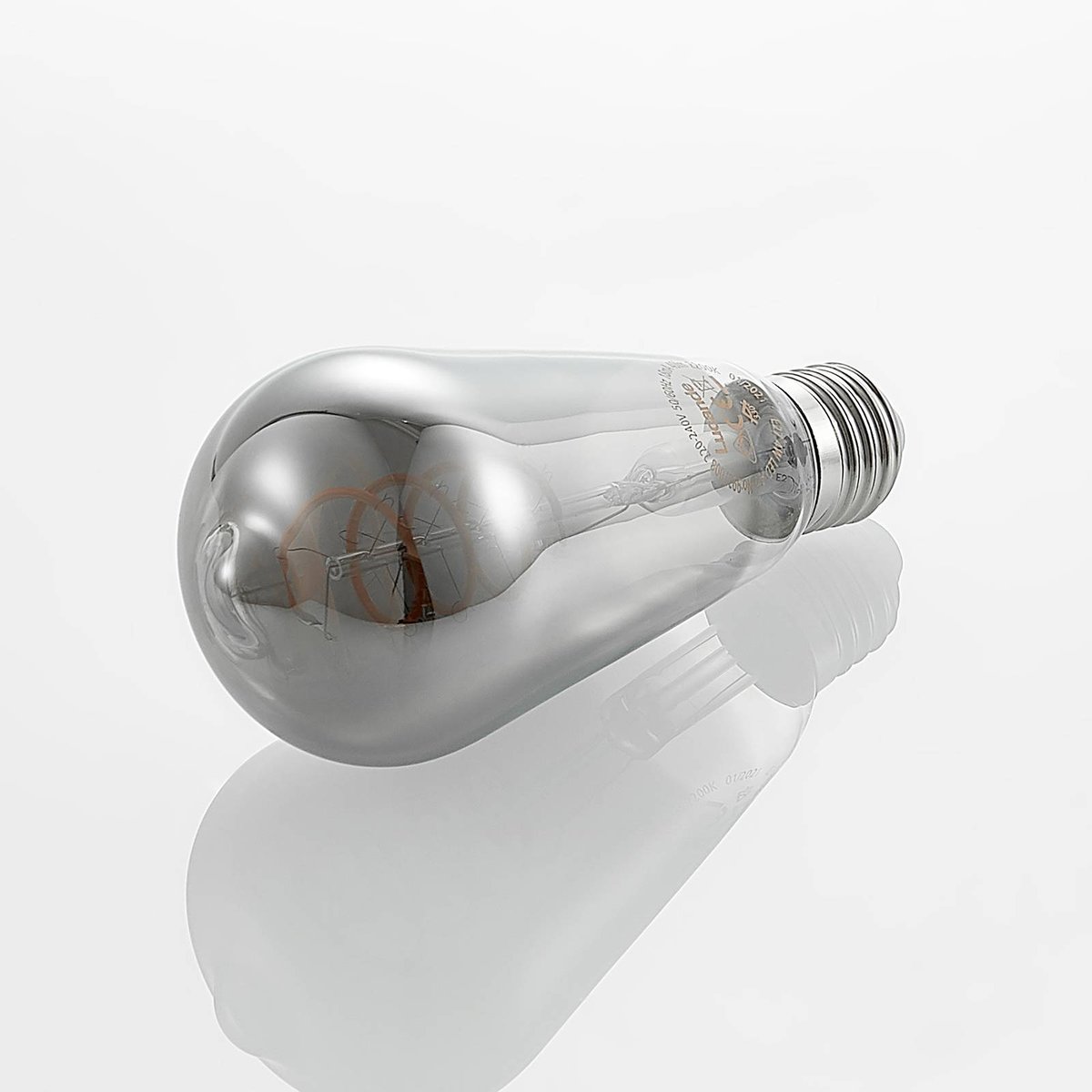Ampoule E27 en verreLED titane, LUCANDE