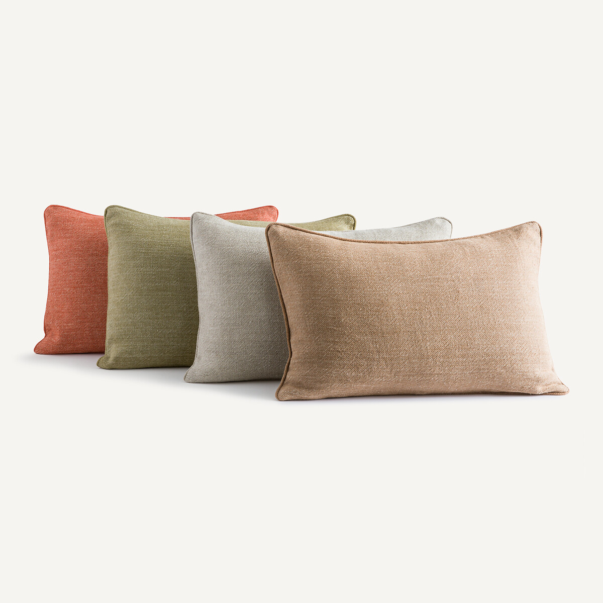 Housse de coussin lin, Serge terre brûlée, AM.PM