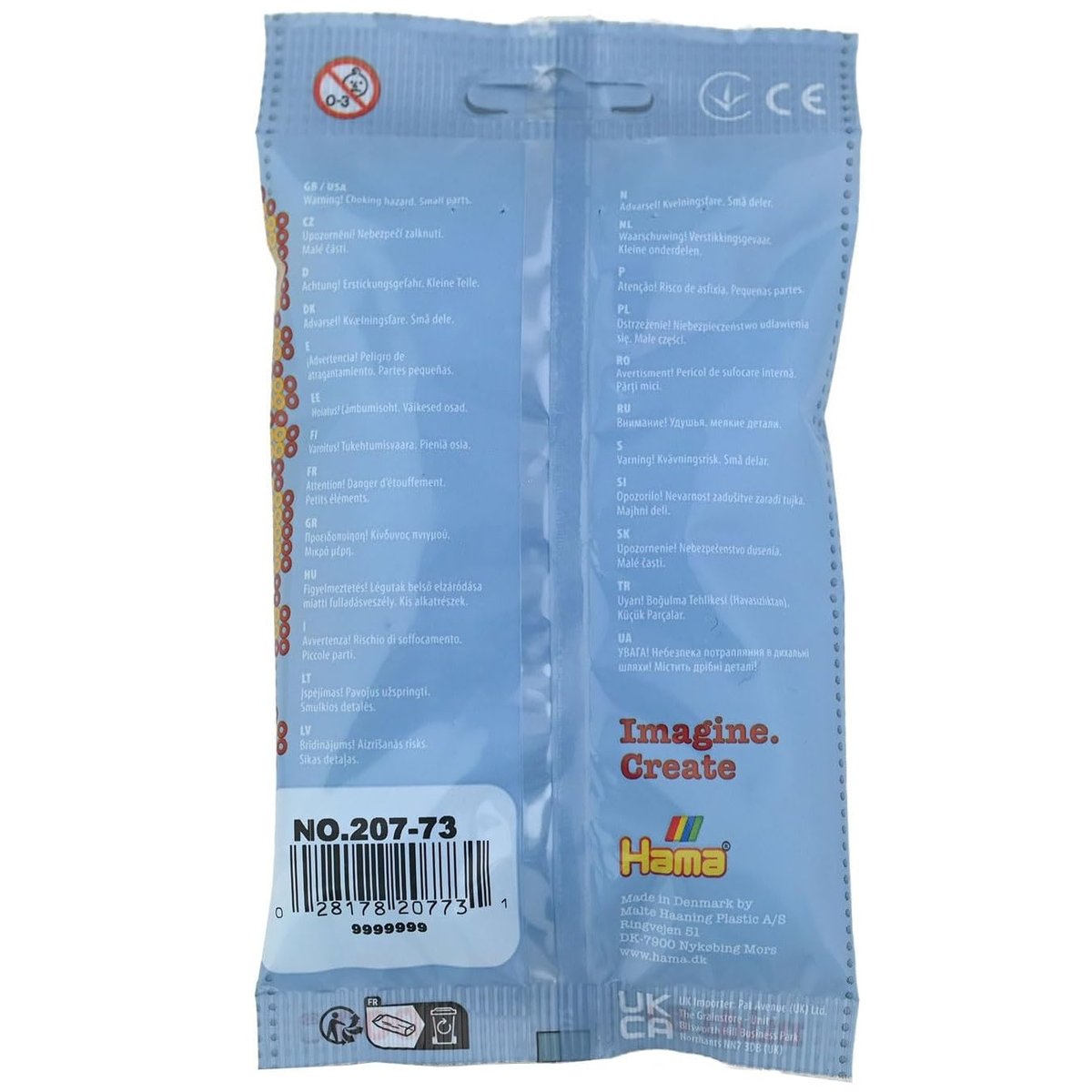 Sachet 1000 perles plastique bleu, HAMA