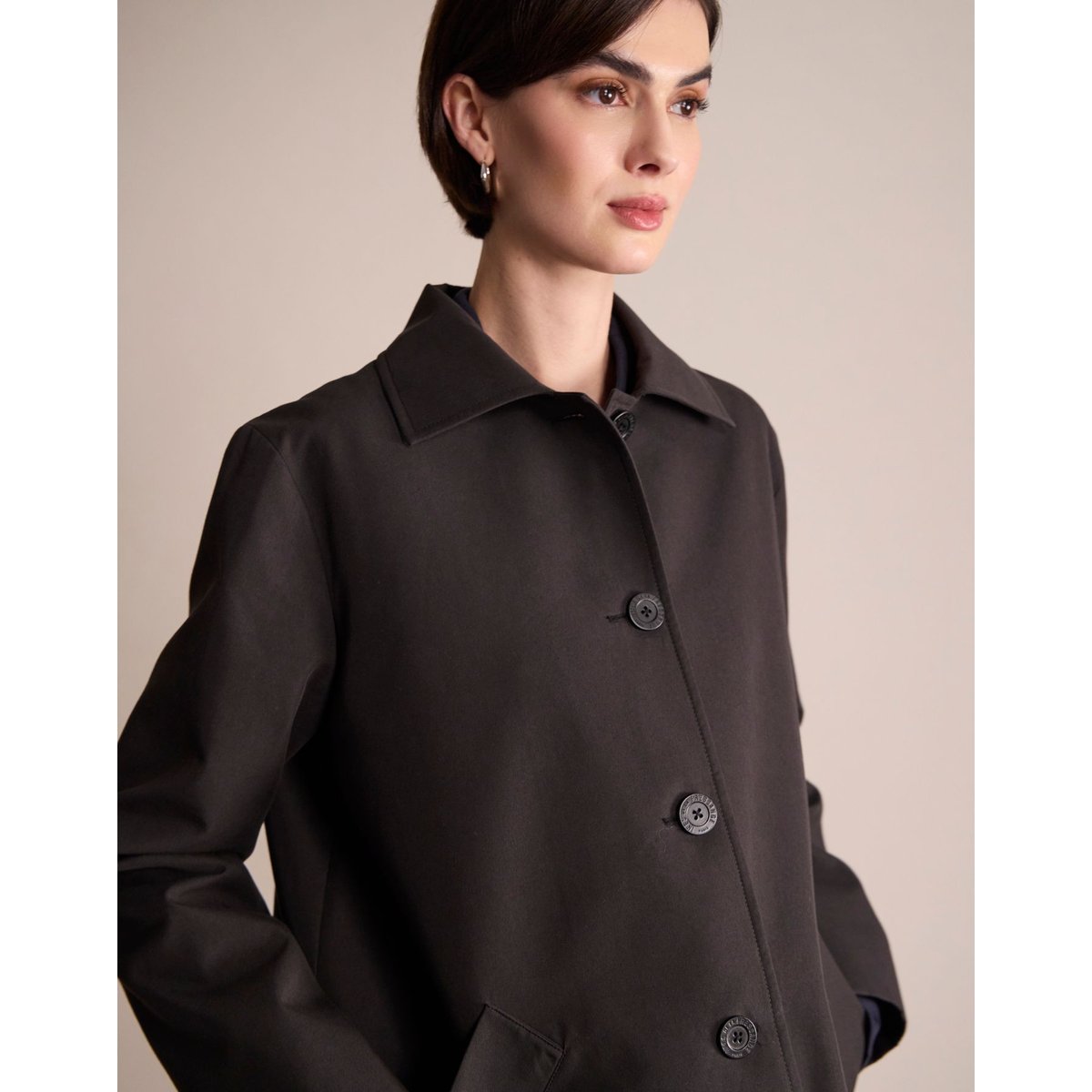 Manteau Zola noir, INES DE LA FRESSANGE PARIS