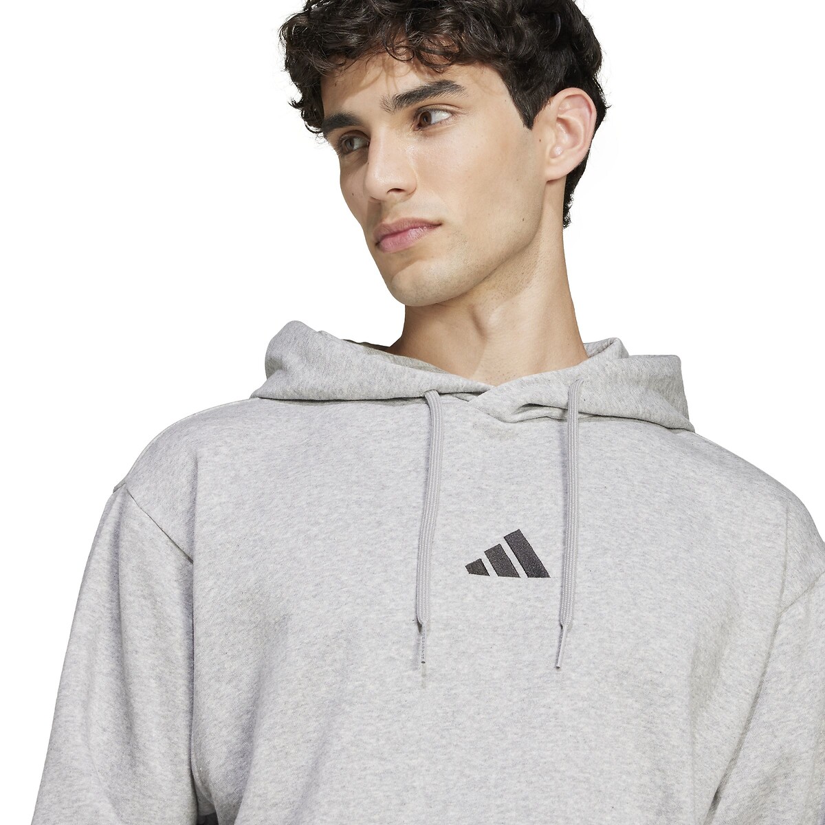 Sweat molleton à capuche essentiel Feelcozy gris chiné, ADIDAS SPORTSWEAR