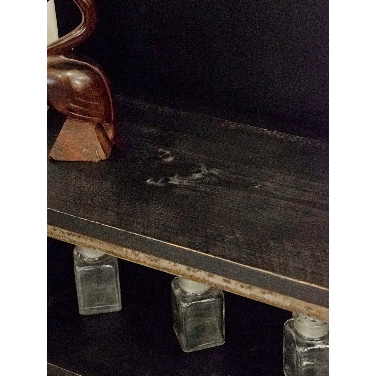 Étagère-console aux lignes industrielles Isabelle N°313 - Bon état noir, DEBONGOUT