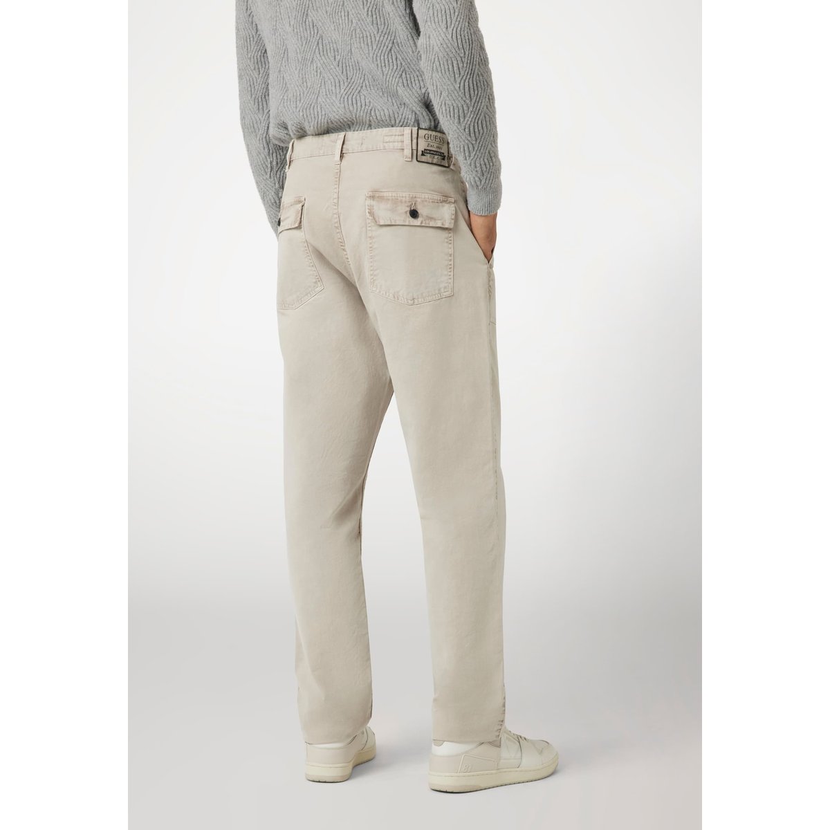 Jean Regular Taille Moyenne beige, GUESS