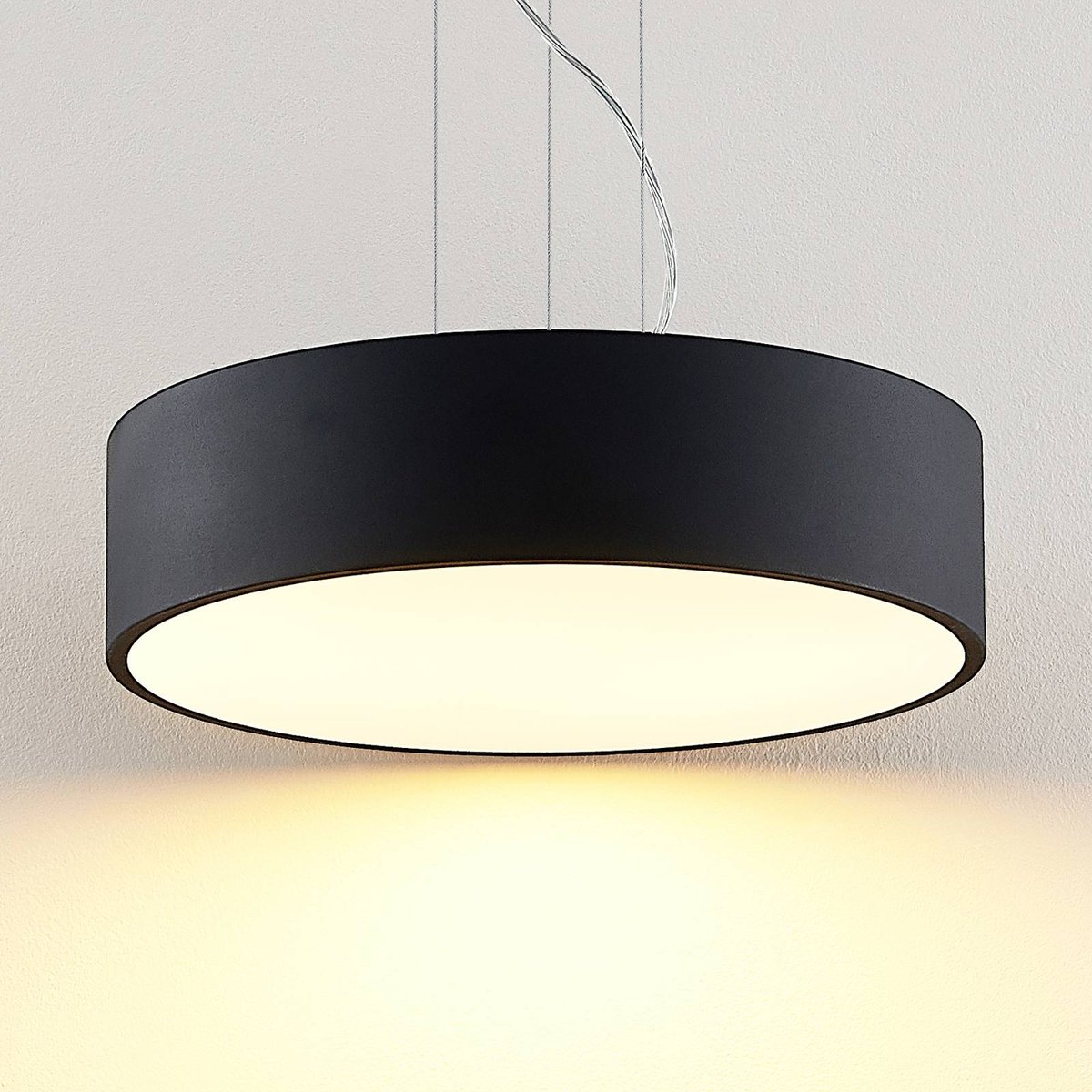 Suspension en métal moderneLED, Noabelle noir, blanc, ARCCHIO