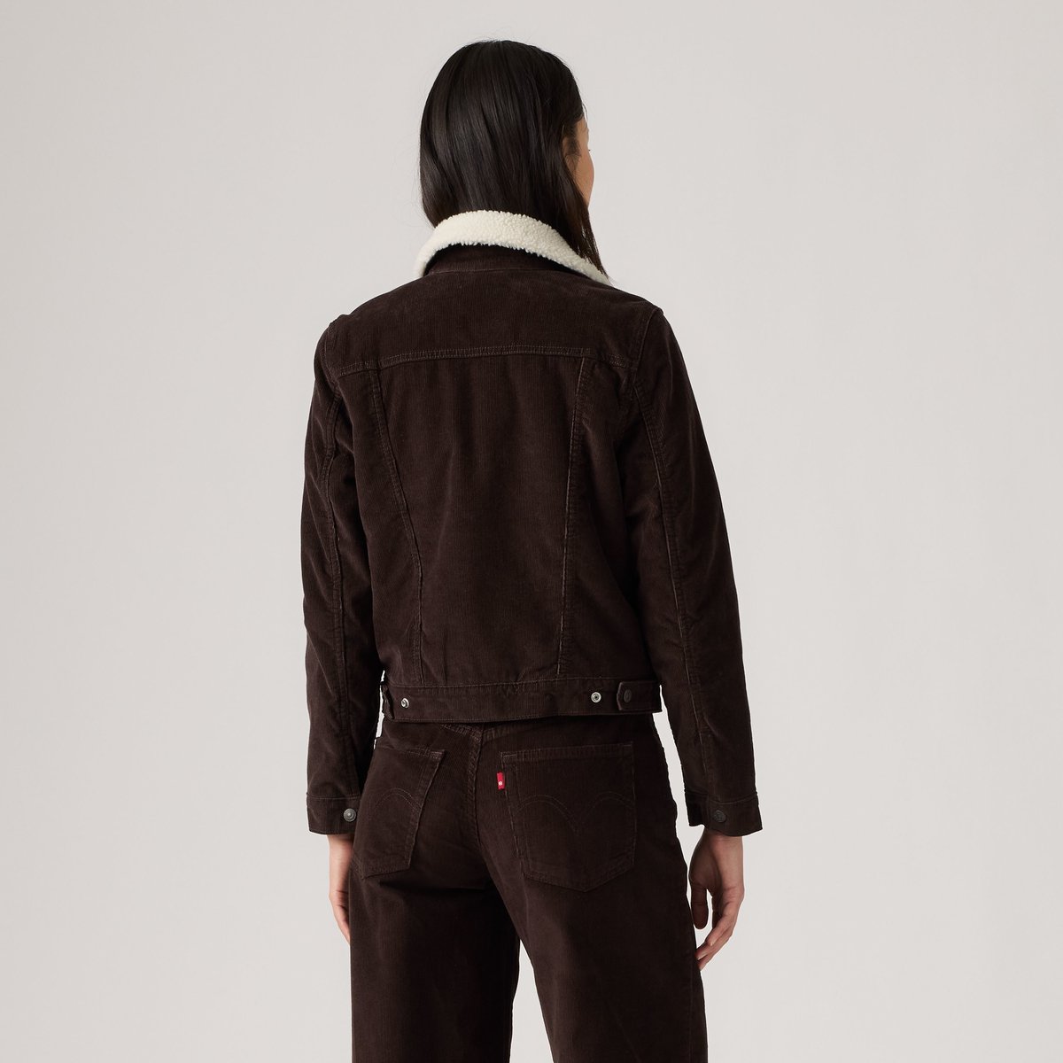 Veste Trucker Original Sherpa velours marron - java, LEVI'S