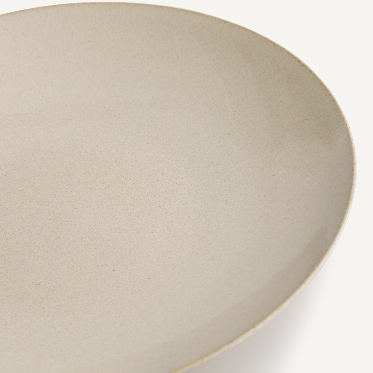 Lot de 4 assiettes plates en grès émaillé, BENN ecru, AM.PM