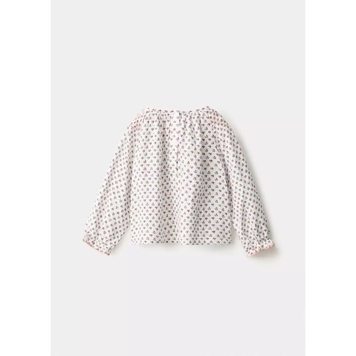 Blouse coton imprimé fleuri blanc cassé, MANGO BABY