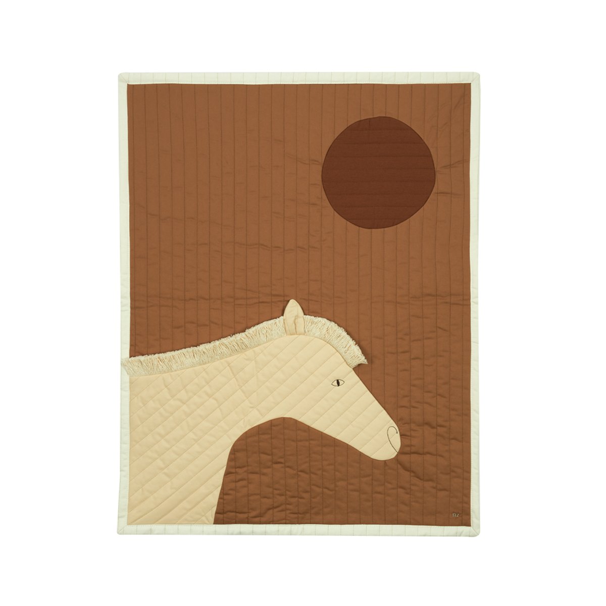 Plaid Matelassé Cheval horse quilt, NOBODINOZ
