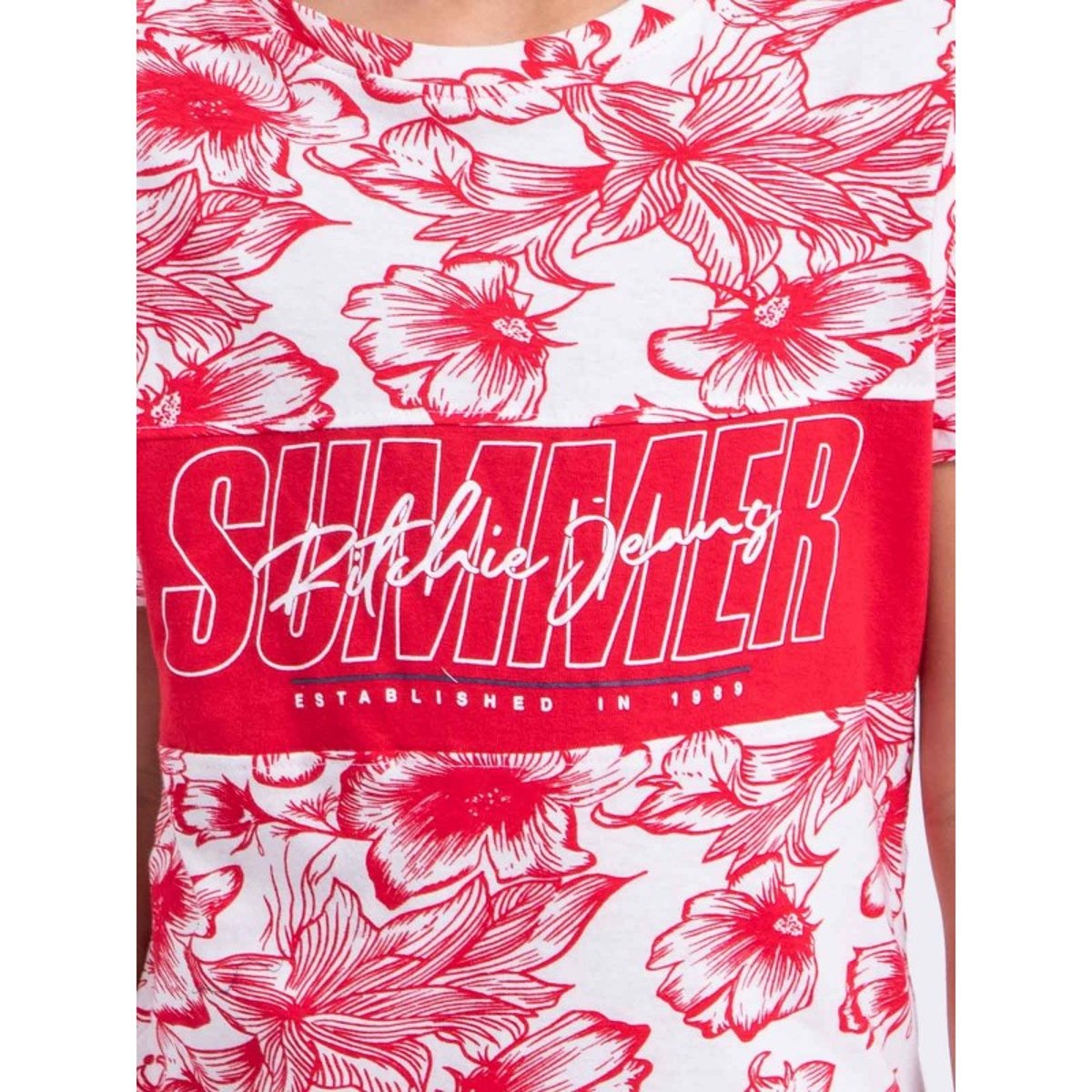 T-shirt Manches Courtes Col Rond Pur Coton Noliba-j rouge, RITCHIE