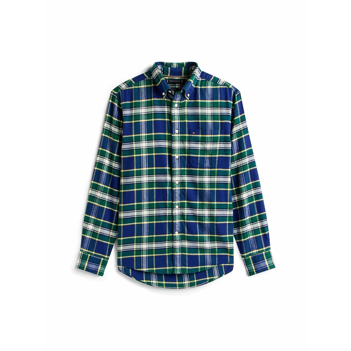 Chemise flanelle tartan bleu/vert, TOMMY HILFIGER