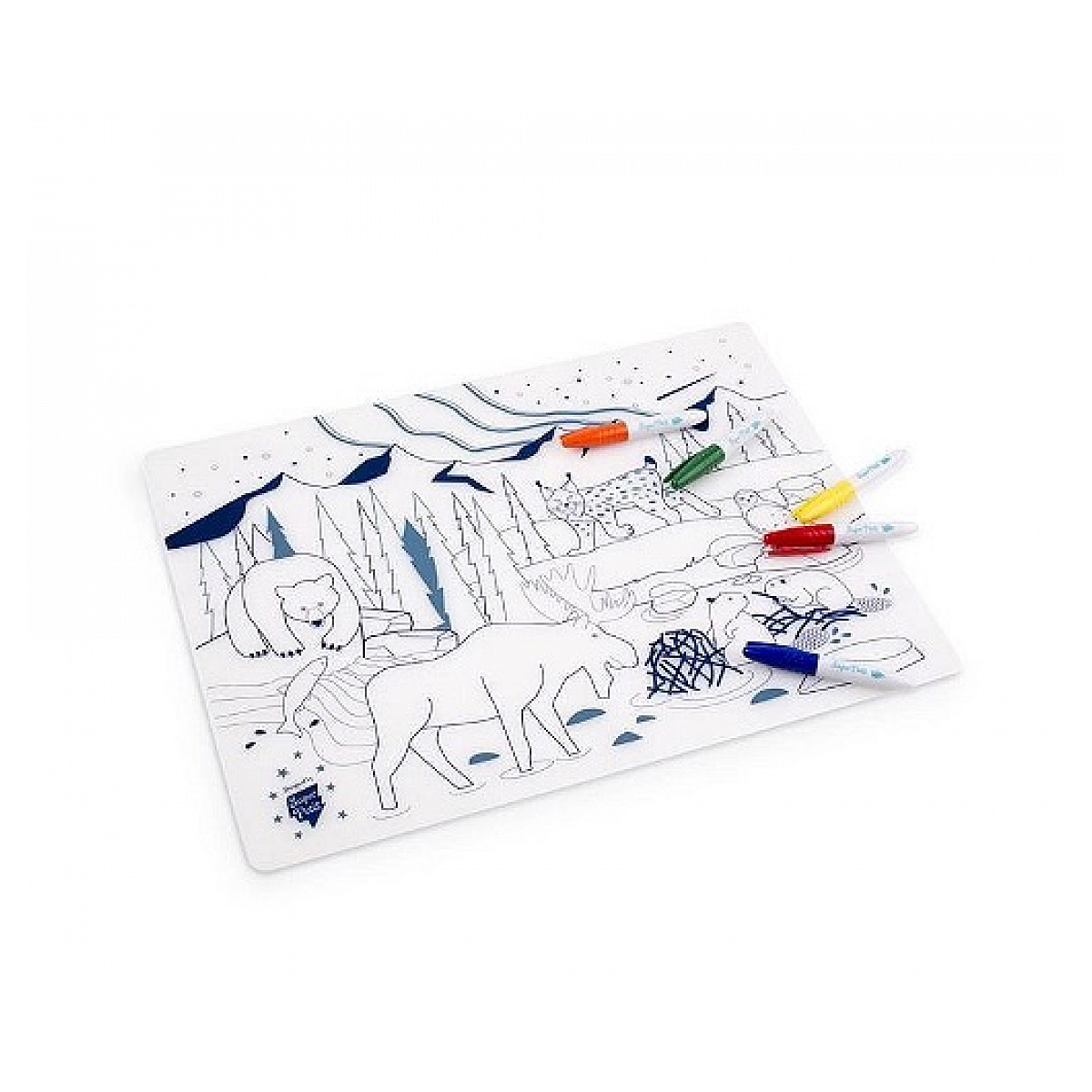 Kit Set silicone et 5 feutres WILDLIFE Boreal couleur unique, SUPER PETIT