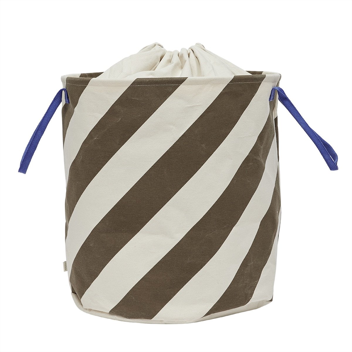 Panier à linge en polyester à rayures LIVING marron, OYOY LIVING DESIGN