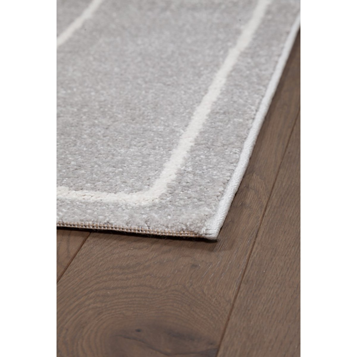 Tapis salon et chambre moderne tissé plat STUDIO gris, NOVATREND