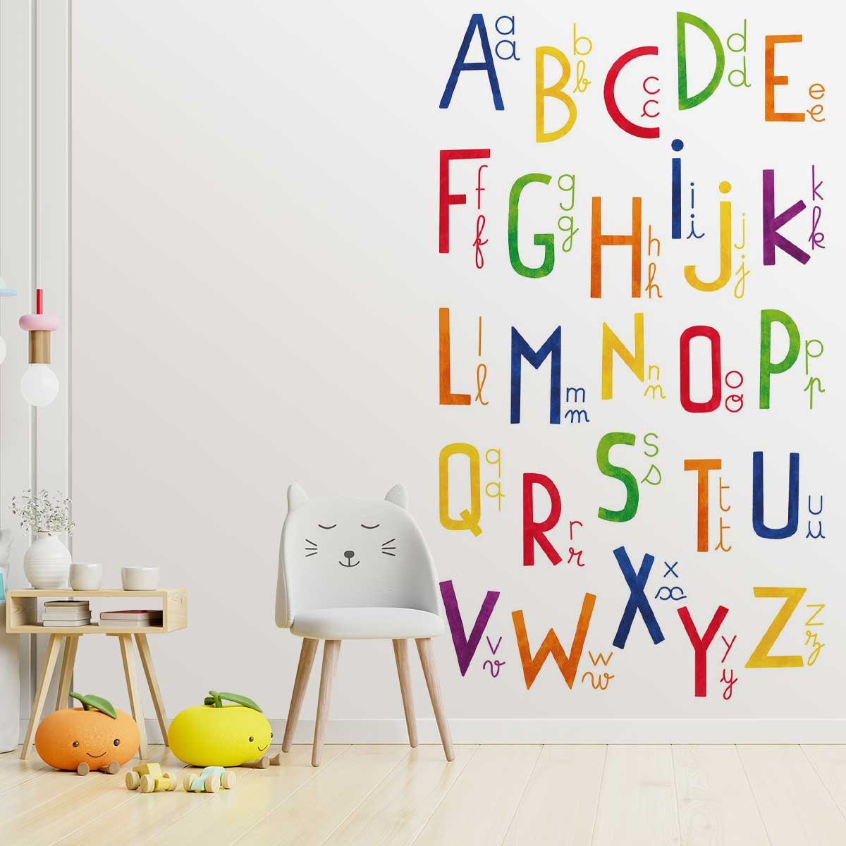 Papier peint alphabet sous toutes ses formes intissé, HEXOA