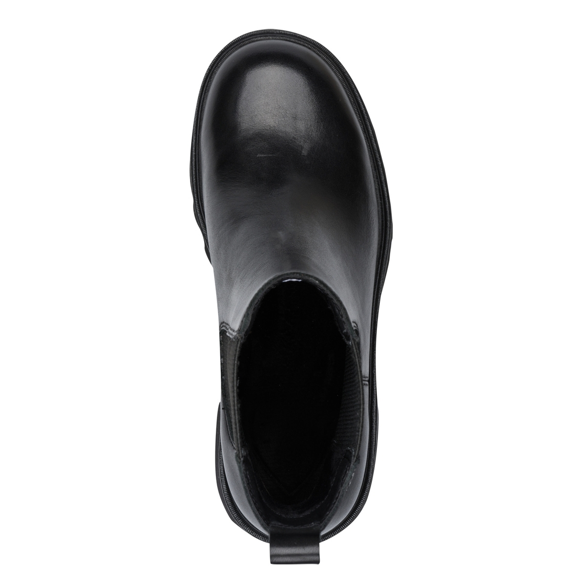Bottines chelsea en cuir noir, TAMARIS