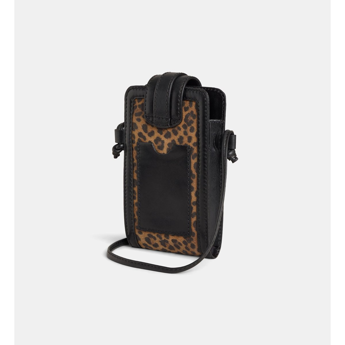 Sac pochette smartphone trapèze phone case suède léopard, GALERIES LAFAYETTE
