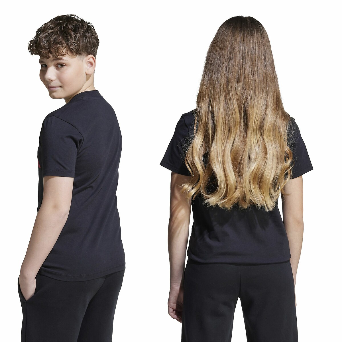 T-shirt de mangas curtas, em algodão preto , ADIDAS SPORTSWEAR