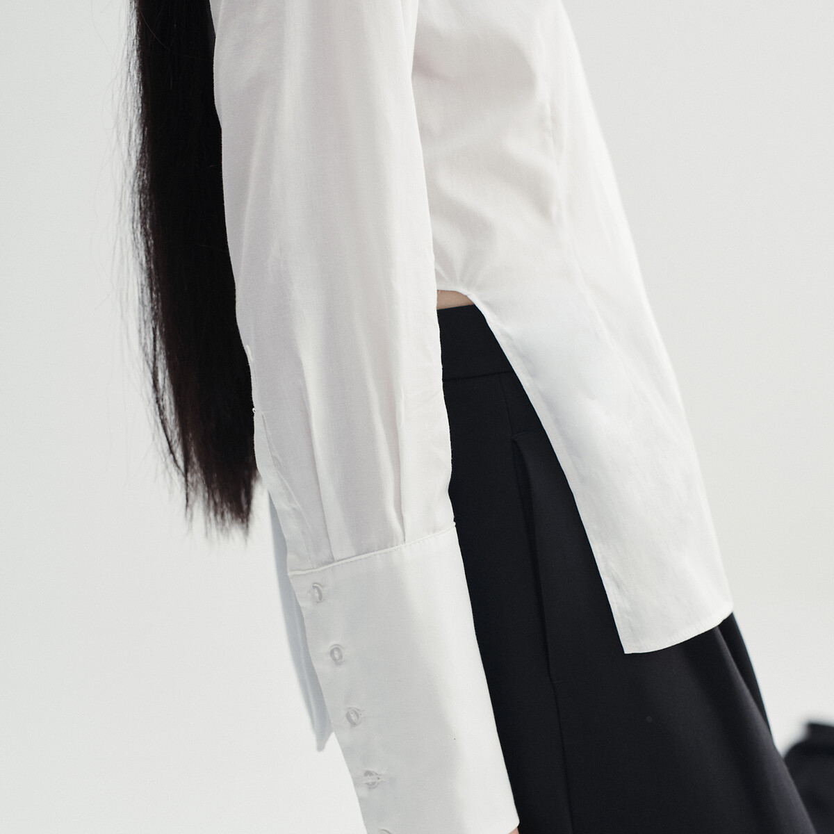Unisex Cotton Shirt with Long Sleeves ecru , ALAN CLERC X LA REDOUTE