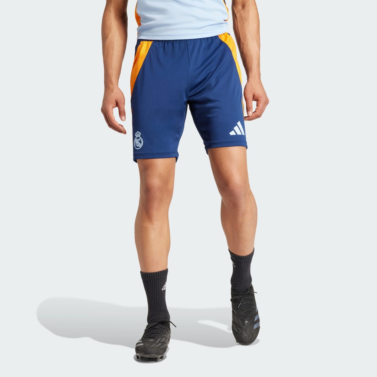 Short d'entraînement Real Madrid Tiro 24 Competition team navy blue 2 / crew orange / glow blue, adidas Performance