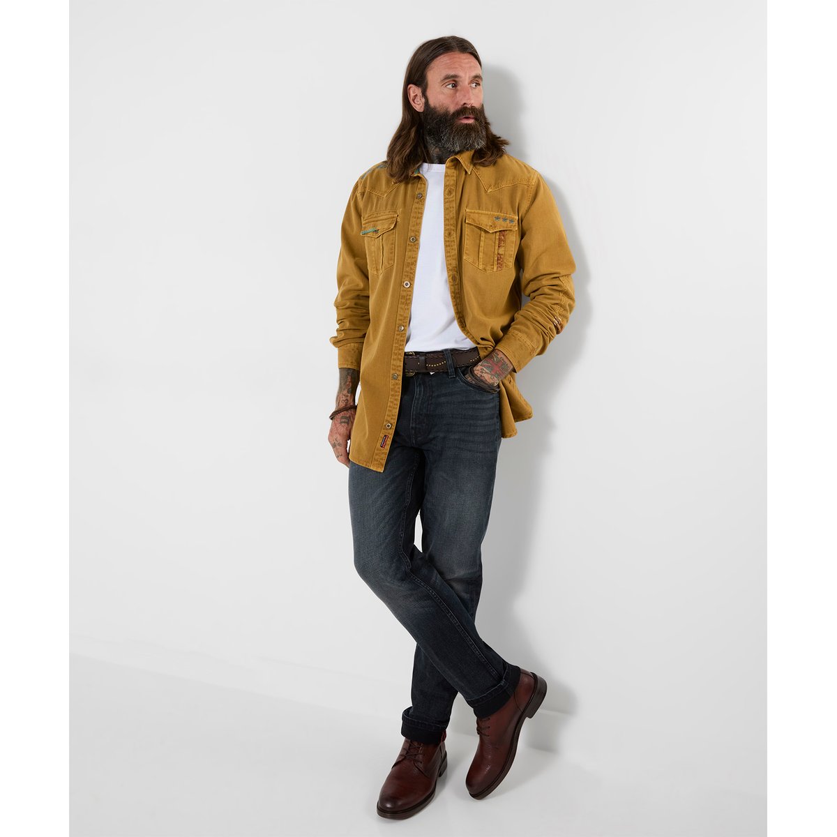 Chemise Western Personnalisée Frontière marron, JOE BROWNS