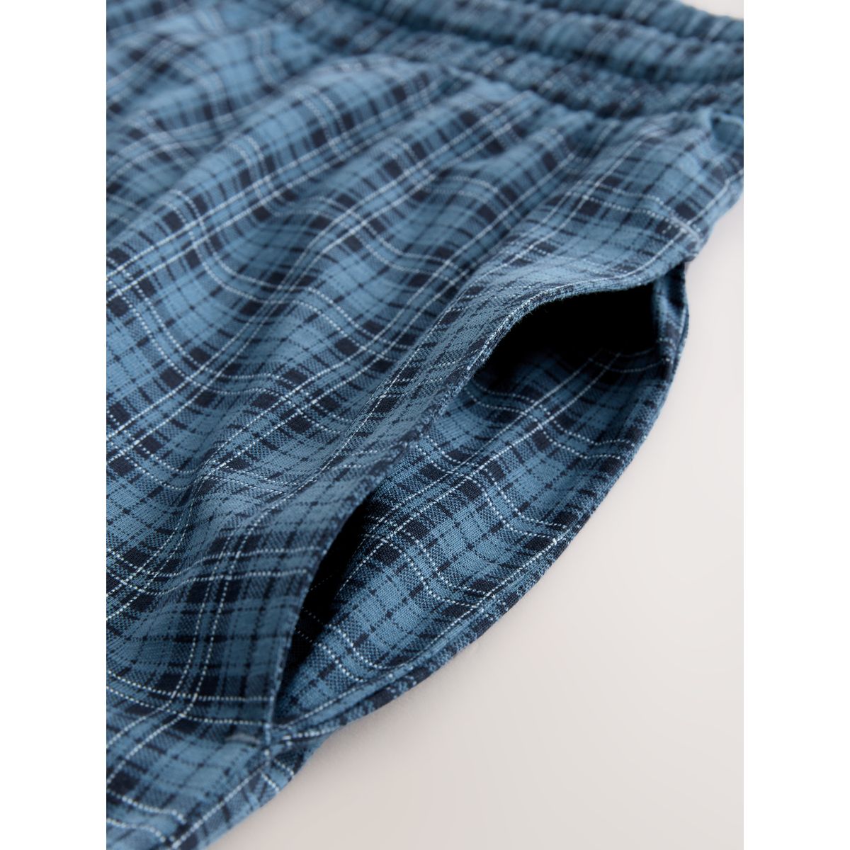 Short pyjama en jersey à carreaux, lot de 2 bleu marine, NEXT