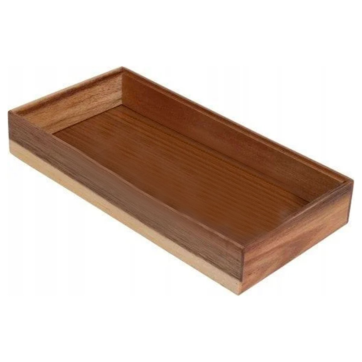 Rangement organisateur salle de bain en bois d'acacia 30x15x5cm bois, WADIGA