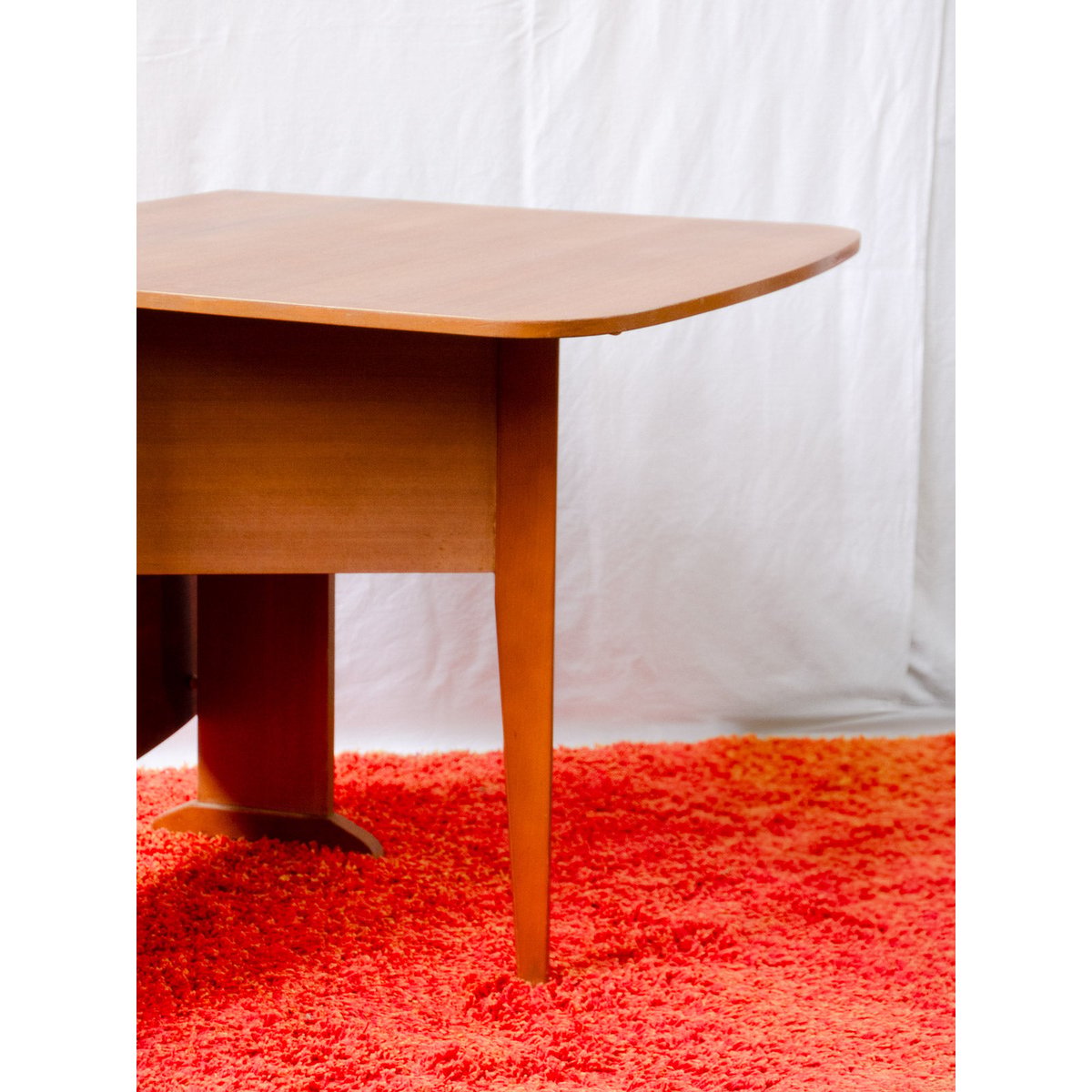 Table à manger pliante en teck Romy N°1607 - Bon état bois foncé, DEBONGOUT