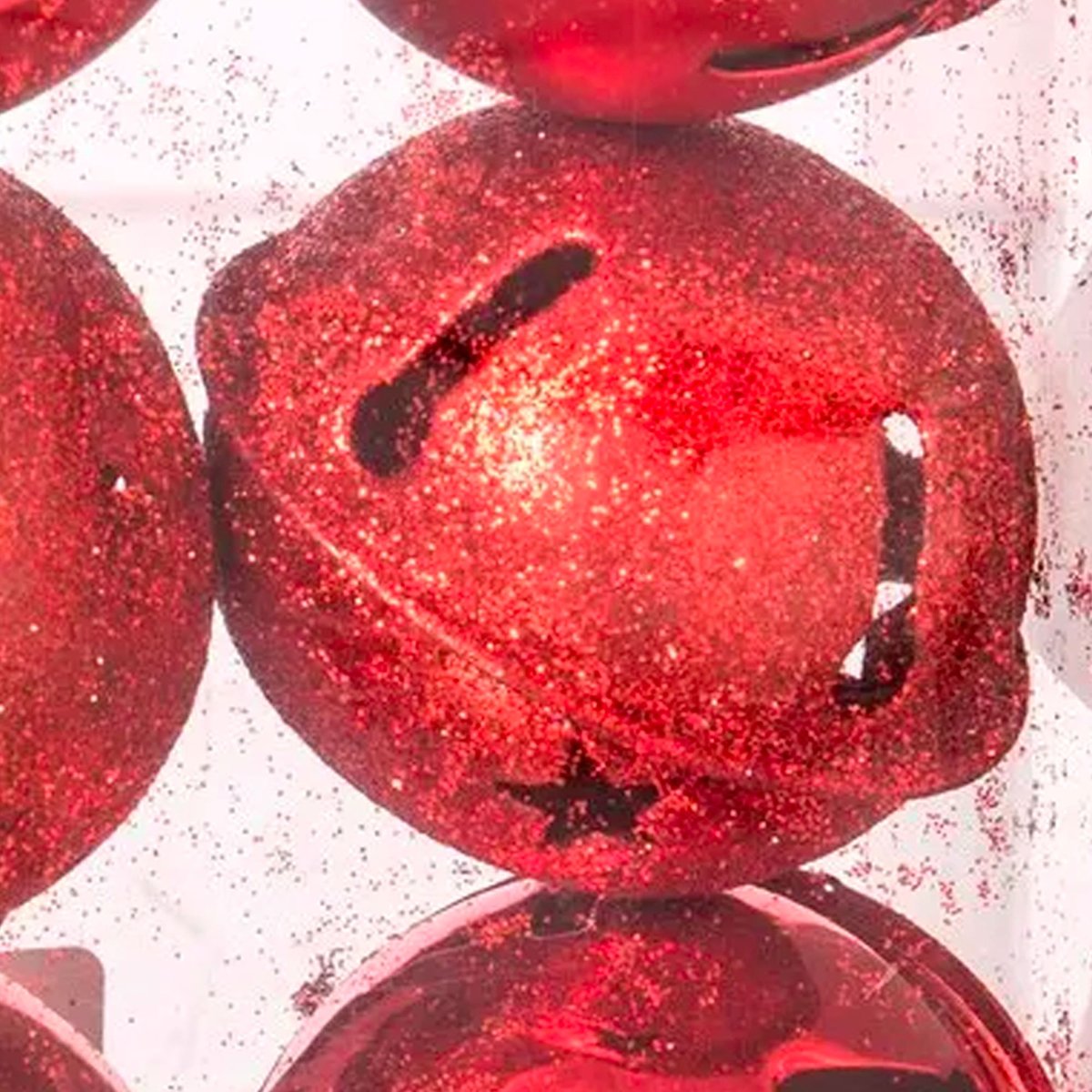 Set de 6 boules de Noël cloches rouges - 5cm rouge, WADIGA