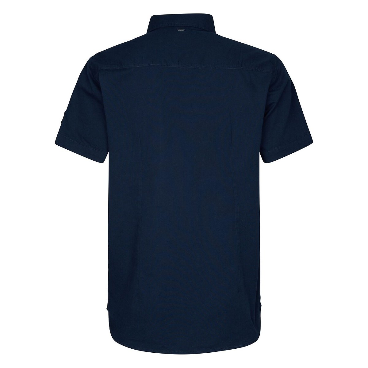 Plain Cotton Shirt with Short Sleeves navy blue, PETROL INDUSTRIES