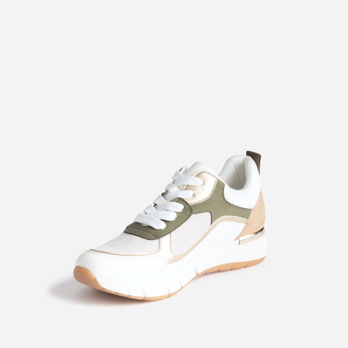 Basket PAULE. blanc/kaki, ERAM