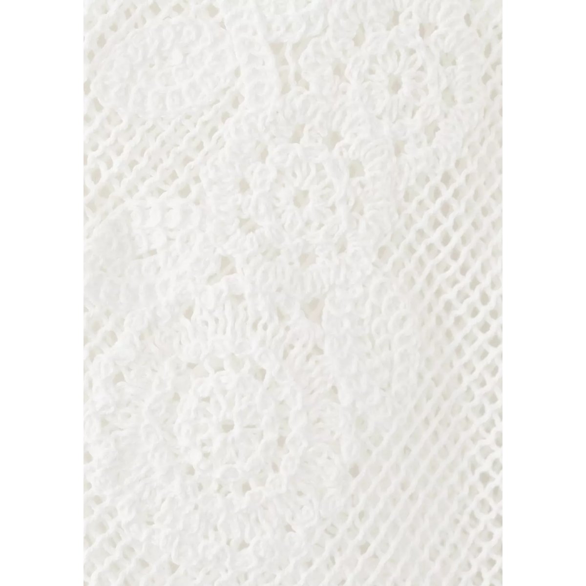 Cardigan en crochet floral blanc, MANGO