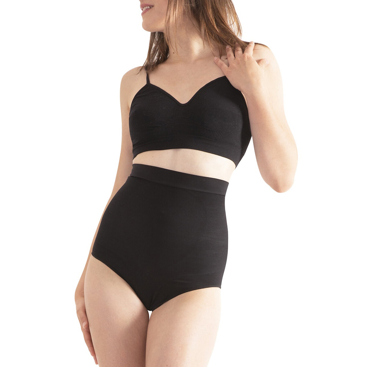Culotte taille haute minceur noir, LYTESS