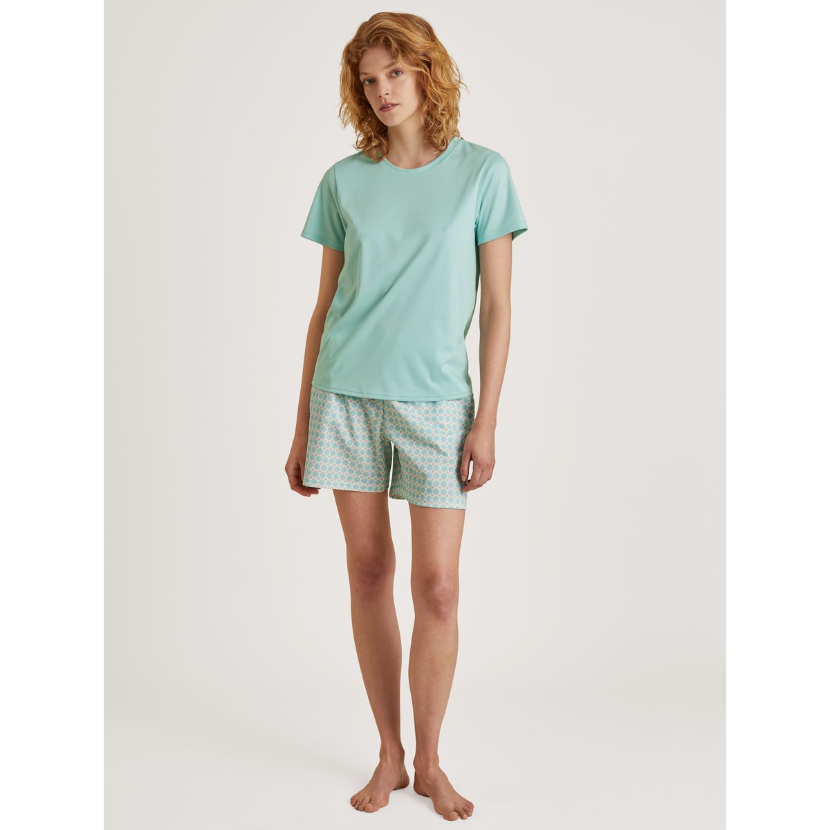 T-Shirt à manches courtes manches courtes Coton FAVOURITES bleu glacier, CALIDA
