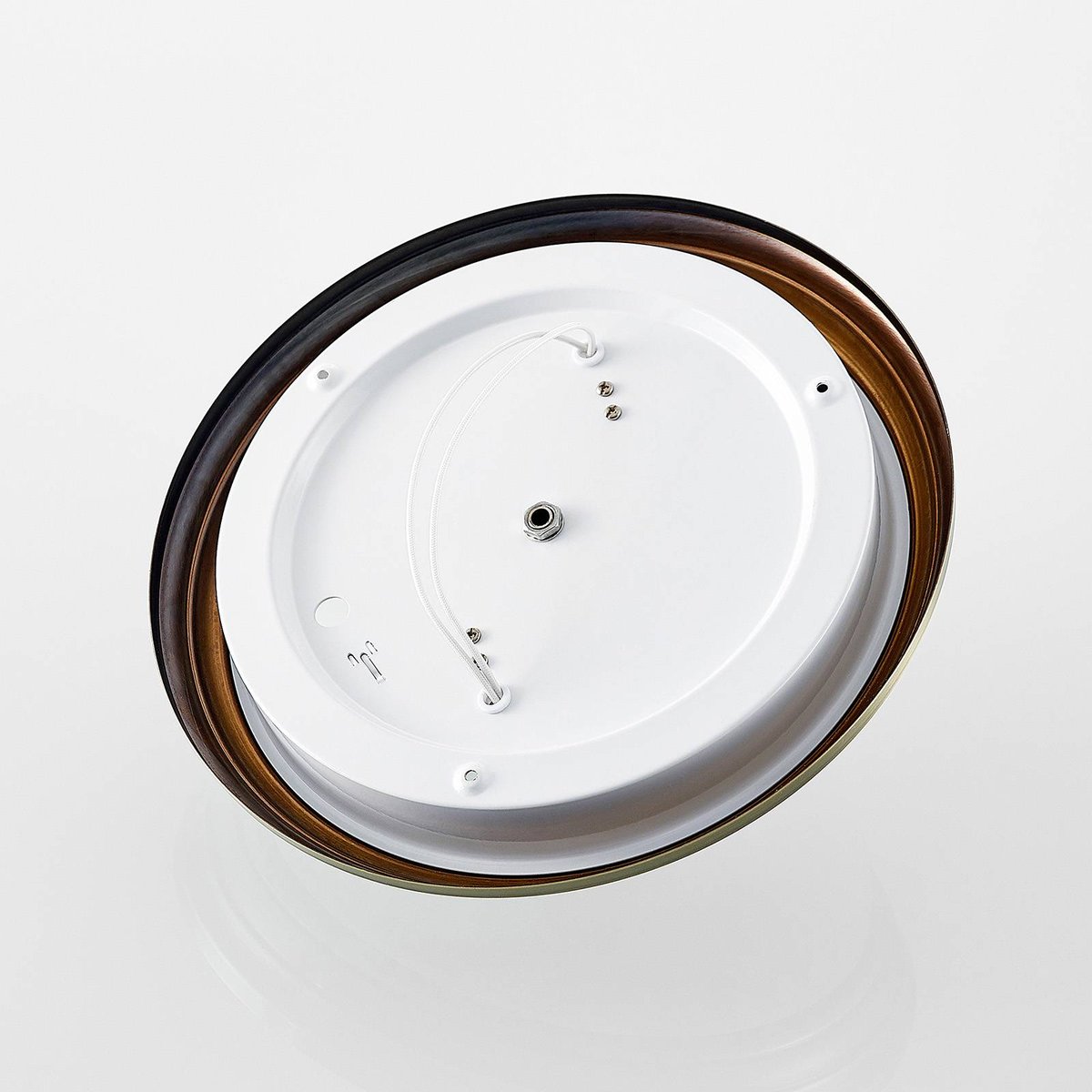 Plafonnier antique, Pakka laiton antique, blanc opale, LINDBY